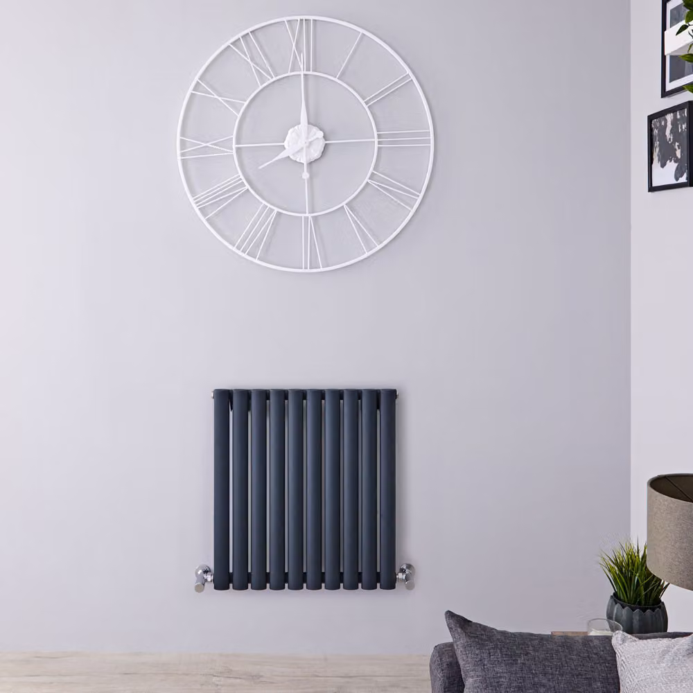 Radiatore Orizzontale Antracite 635x590mm 470W - Revive