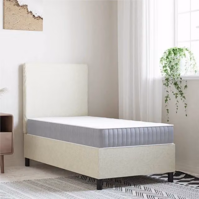 Materasso a molle insacchettate per bambini vidaXL, colore bianco grigio nero, L: 80 cm, P: 160 cm, H: 19 cm
