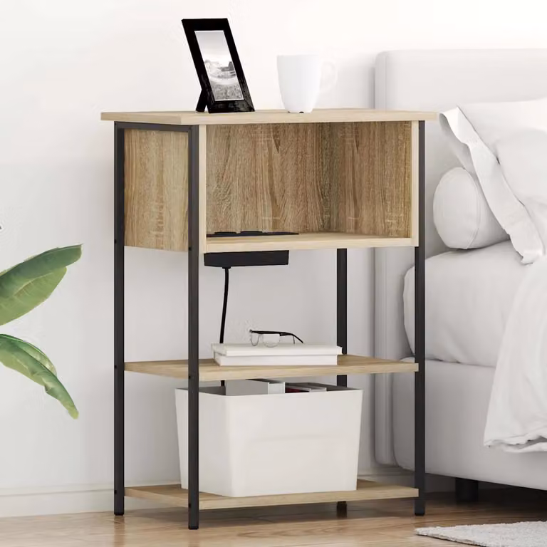Armadio da notte vidaXL in Rovere Sonoma marrone L: 55 cm, P: 31 cm, H: 76 cm