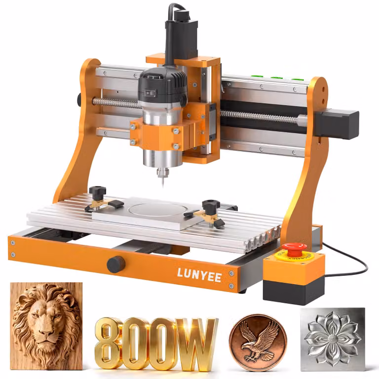 Router CNC 3020 Nova, 800W, per metallo, con assi XYZ, 30000 giri/min