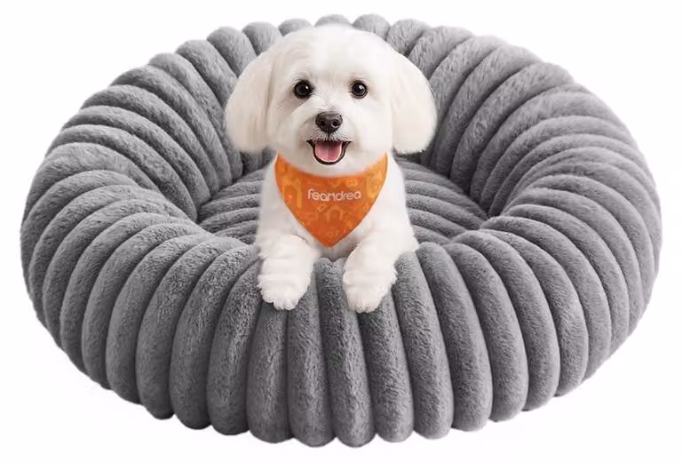 Cuccia per cani lavabile, diametro 60 cm, colore grigio tortora, dimensioni 60x60x18 cm