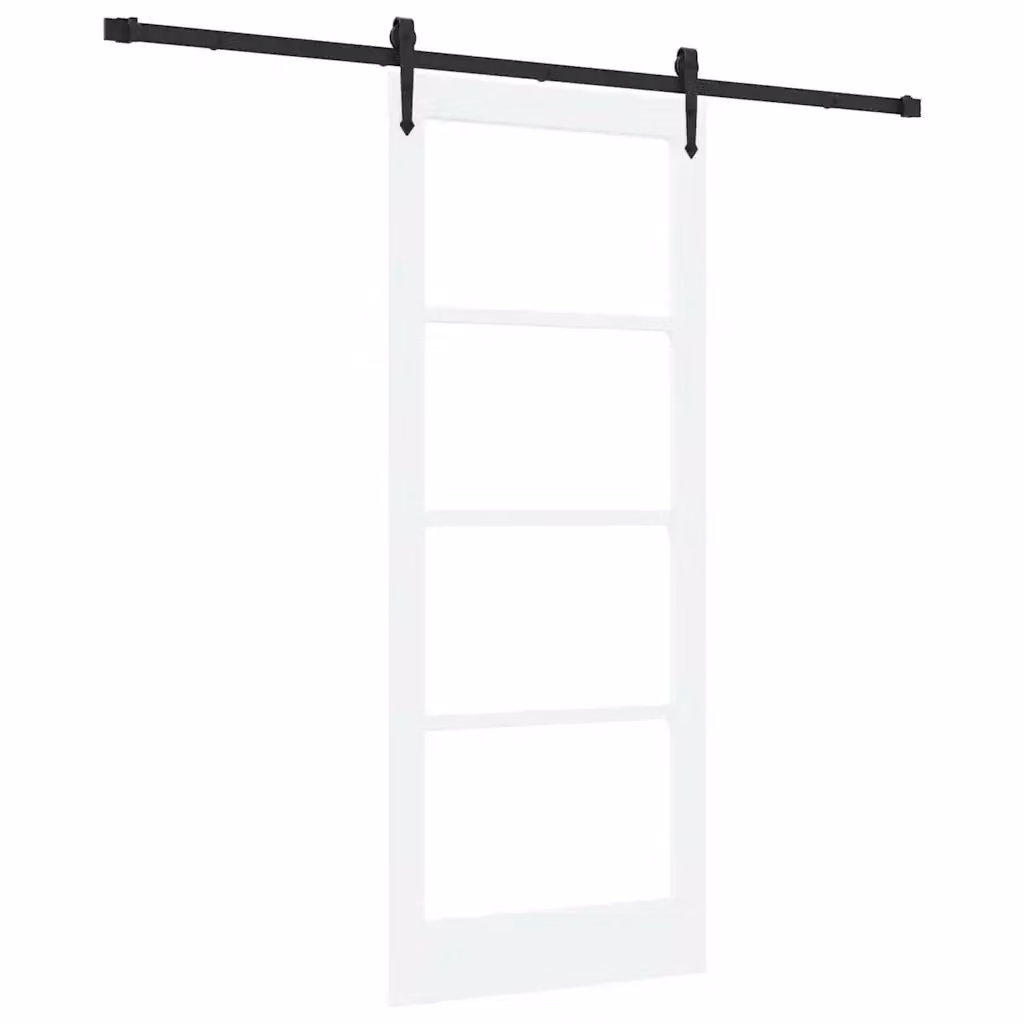 Porta scorrevole ORKDAL vidaXL in legno e vetro Bianco L: 83 cm, H: 202 cm – 2