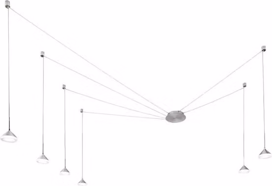 Lampada a Sospensione LED Fabas Luce Isabella 48W 3000K Dimmerabile in Alluminio Argentato Ø 35 cm – 1