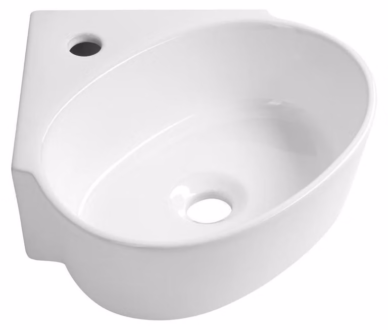 Lavabo in Vetroceramica ECKERT 36x36 cm, bianco