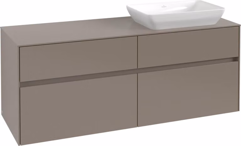 V&B Collaro, mobiletto 140x54,8x50cm, WT r, LED 10W, blu volc