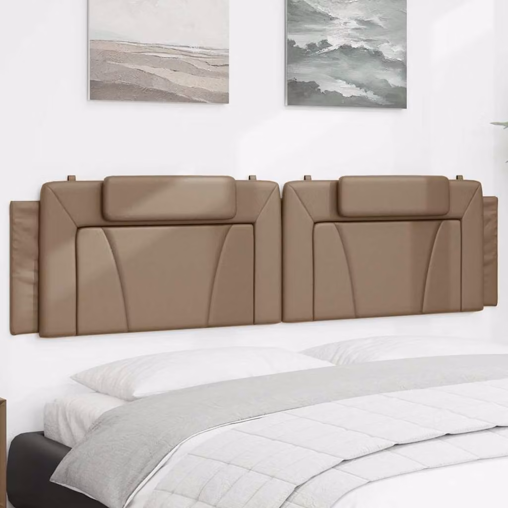 vidaXL Cuscino Testiera Viana Cappuccino 200 cm in Similpelle