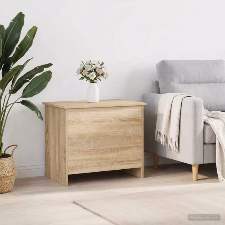 Cassa di stoccaggio moderna vidaXL in MDF colore marrone, L 60 cm x P 40 cm x H 50 cm