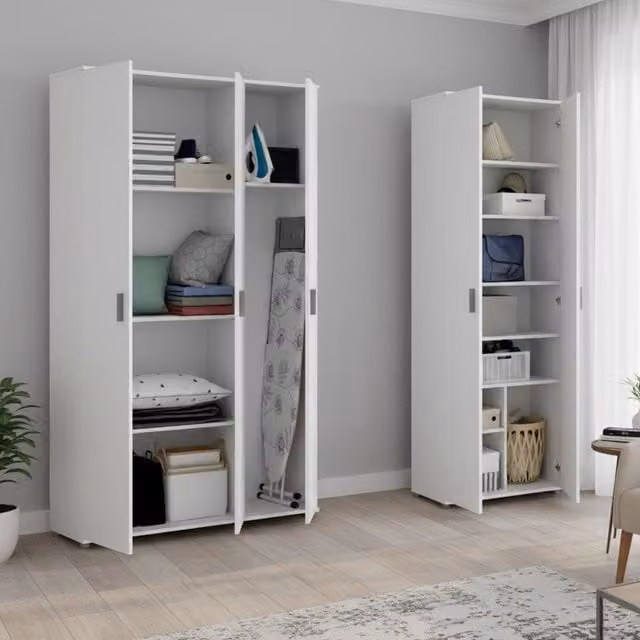 Armadio Multiuso Modulabile Brumano DMORA Bianco L: 177 cm, H: 190 cm