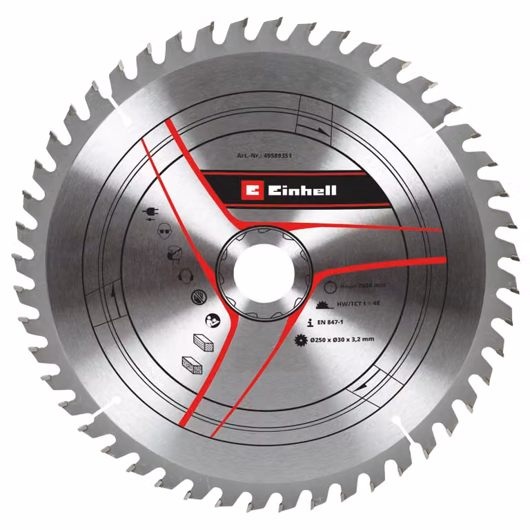 Accessori per seghe Einhell Lama HM Ø 250x30x3,2 Z48 49589351