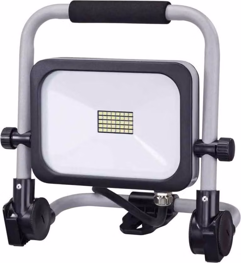 Proiettore da cantiere a LED orientabile Bright Fluter 20 Watt con cavo di alimentazione da 180 cm, colore antracite-argento