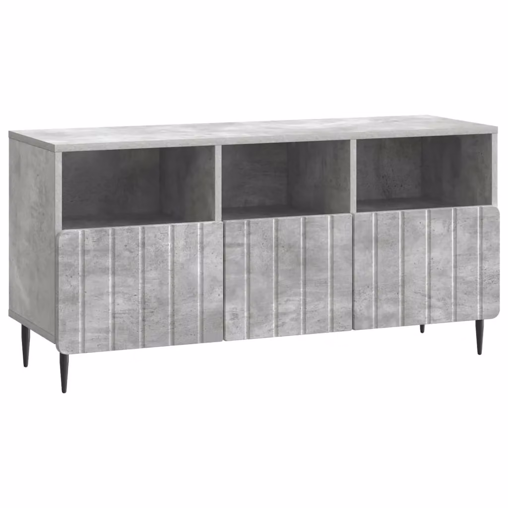 Mobile porta TV moderno DESIGN IN in legno e metallo con cassetto, colore Grigio Cemento, L 102 x P 34,5 x H 50 cm – 2