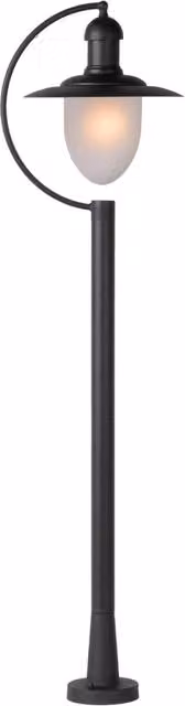 Lampada da esterno a stelo Lucide Aruba nera, Altezza: 110 cm, IP44, E27