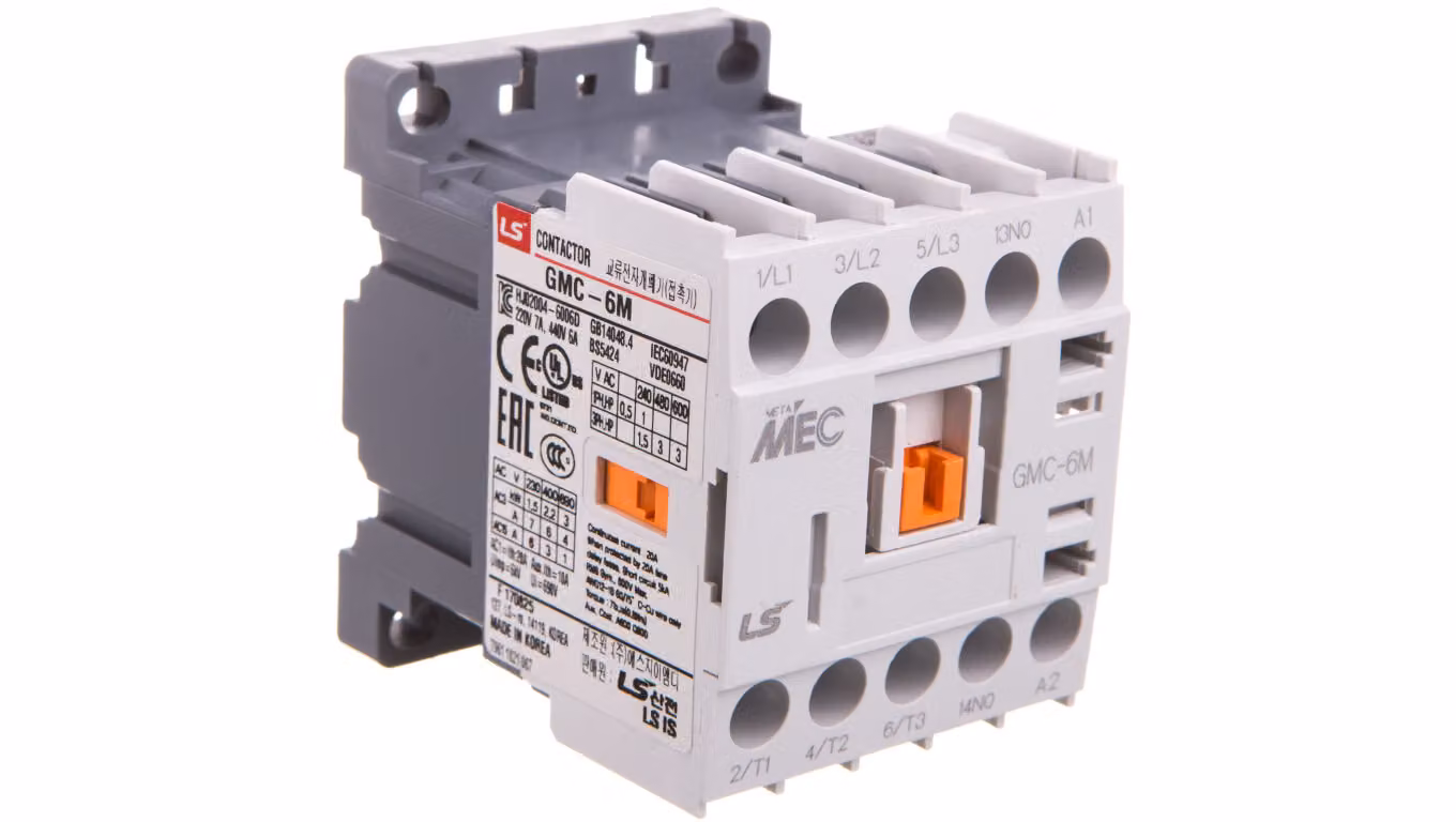 Contattore miniaturizzato 6A 3P 1NO 24V AC GMC-6M 24V AC