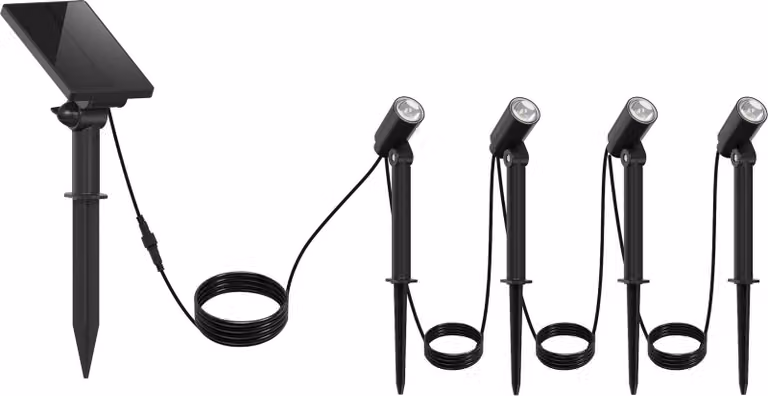 Set di 4 faretti solari collegati tra loro ROUNDY MINI 100lm