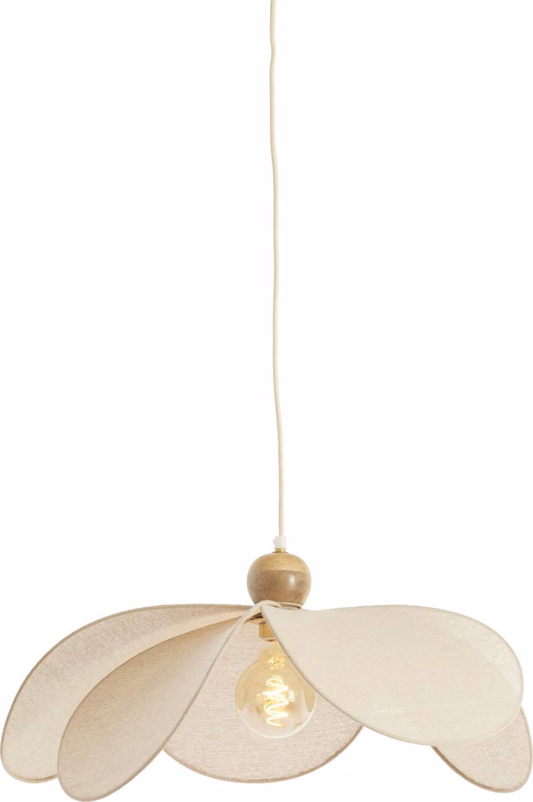 Lampada a sospensione - naturale - Lavriria - tessile - Ø 60cm - E27 - 2995584 - Light & Living