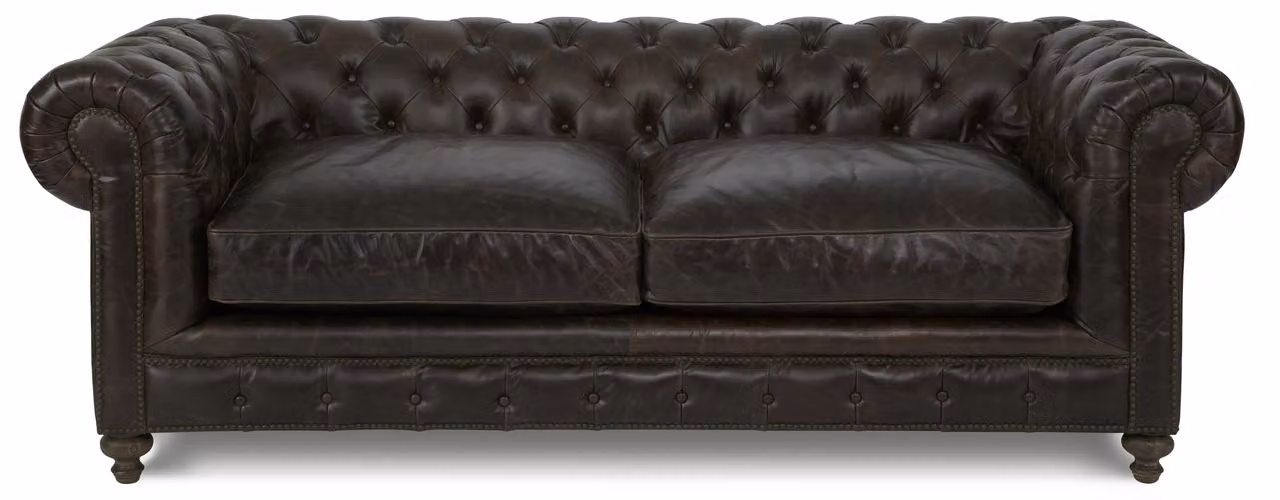 Chesterfield Sofa Couch Polster Leder Couchen Antik Stil Garnitur 3 Sitzer