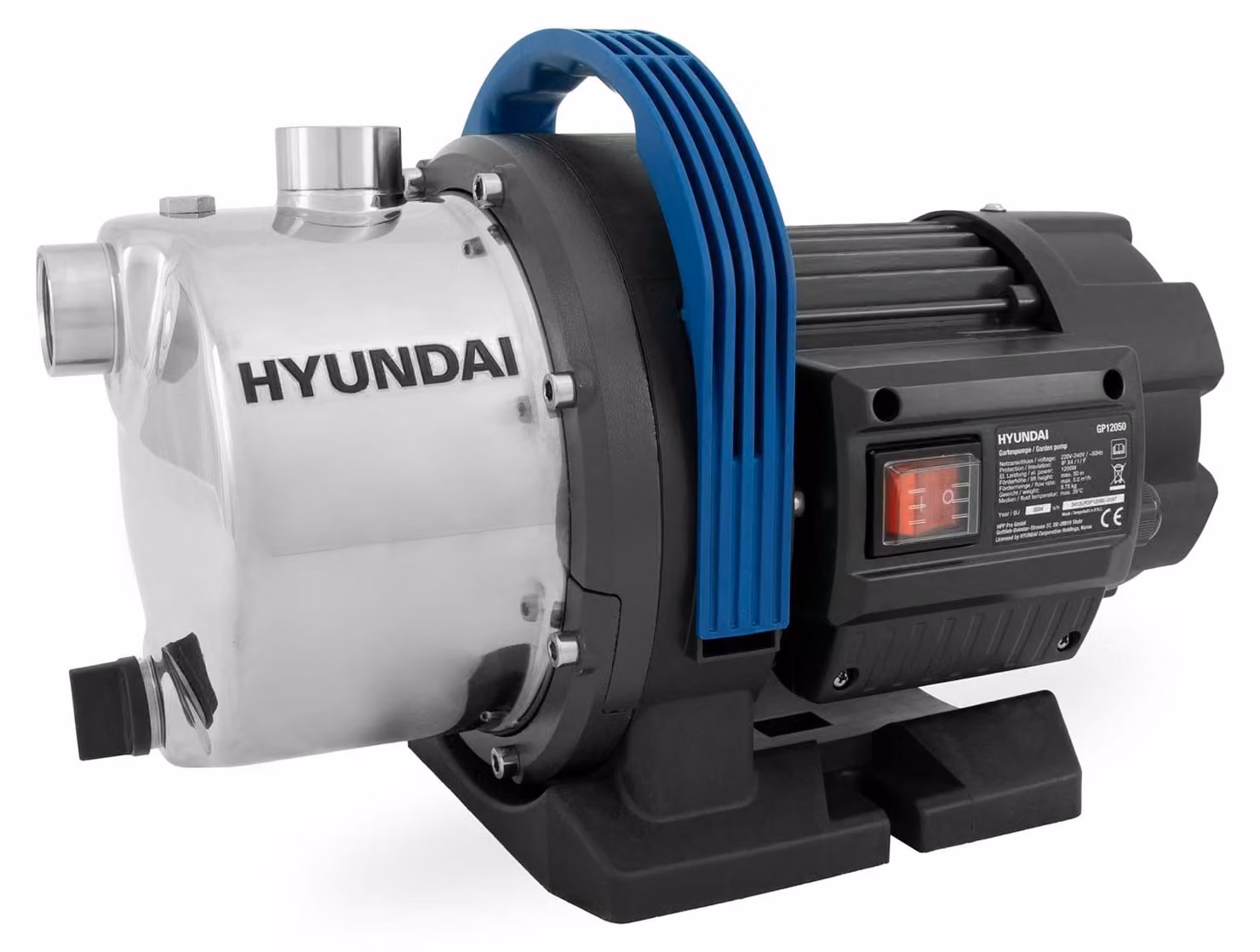 Pompa da giardino HYUNDAI GP12050 (1200W, 5.000 l/h, prevalenza massima 50m, altezza massima di aspirazione 8m)