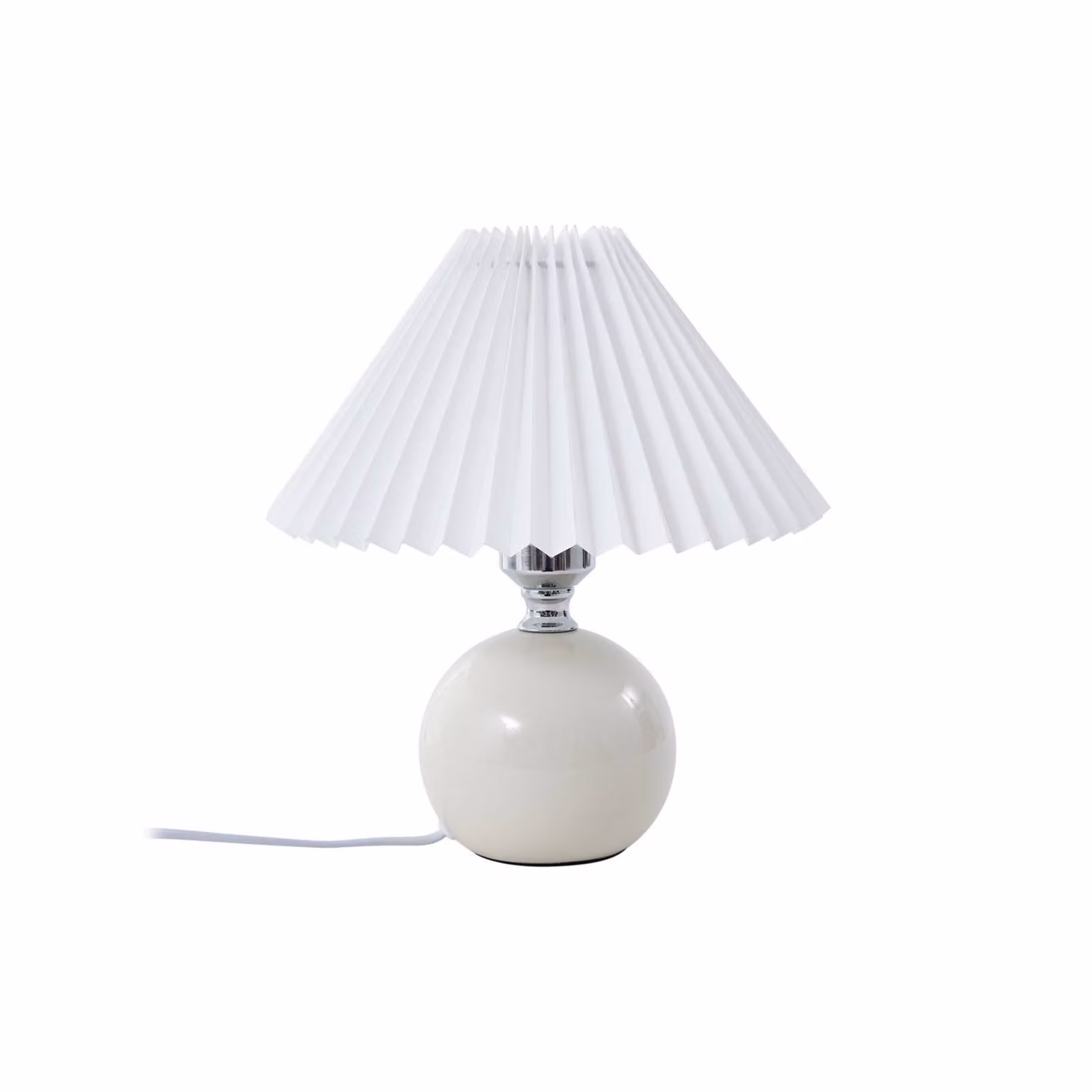 Lampada da tavolo Lindby Kerimi, Vetroceramica, crema, 29 cm