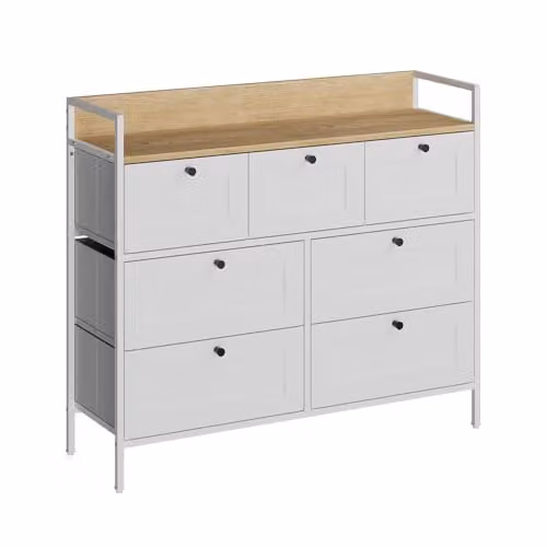 Vicco Cassettiera Belaro, Bianco, 98 x 85 cm