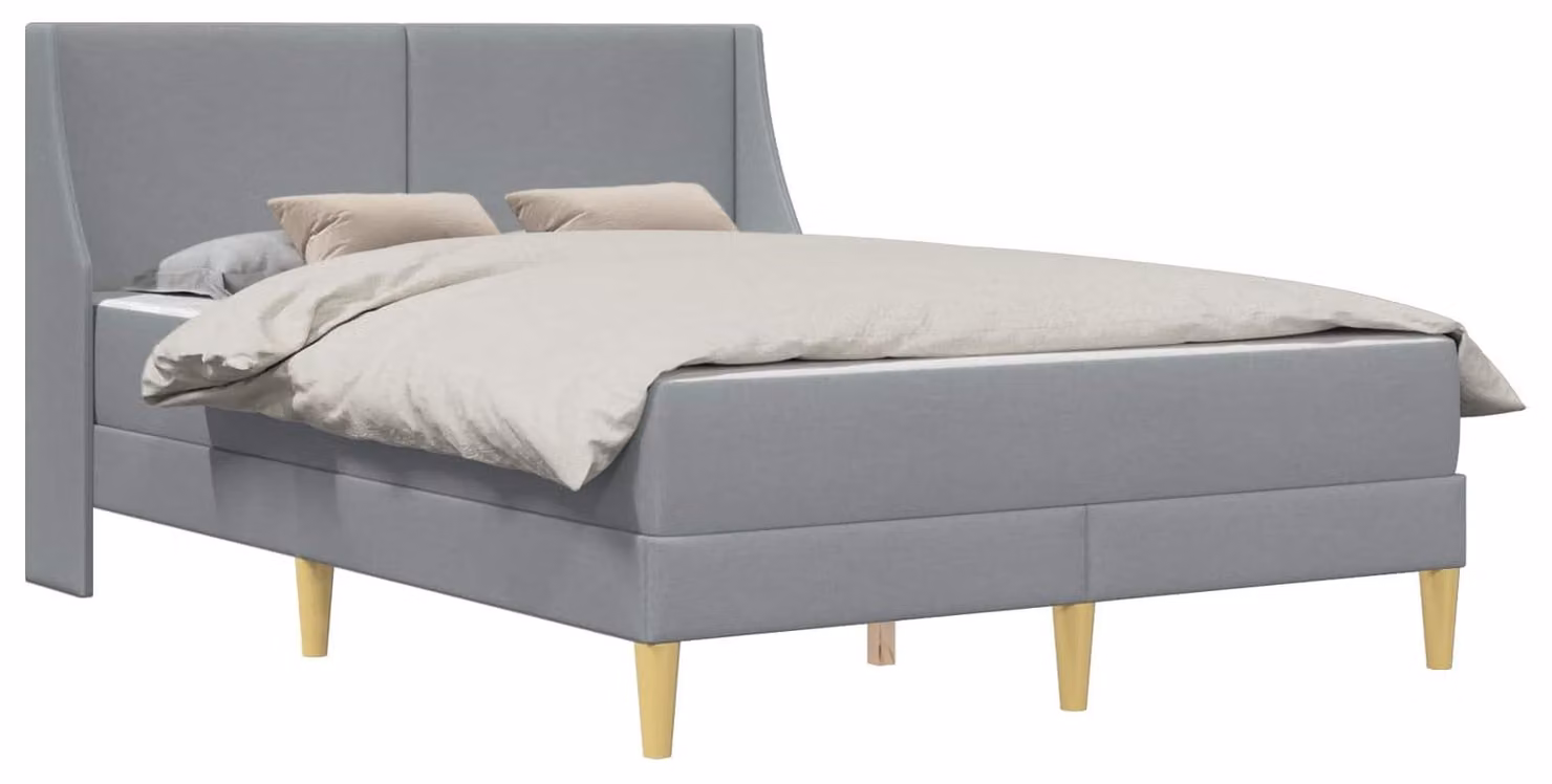 Struttura letto con materasso Grigio chiaro 140 x 200 cm