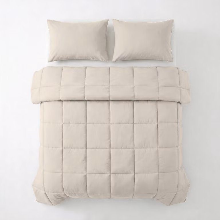 Piumino Primaviera Deluxe Lazy in percalle beige 140 x 220 cm