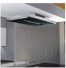 Cappa da soffitto Airforce Nero L: 118 cm, P: 63 cm, H: 8,5 cm CCF139120838