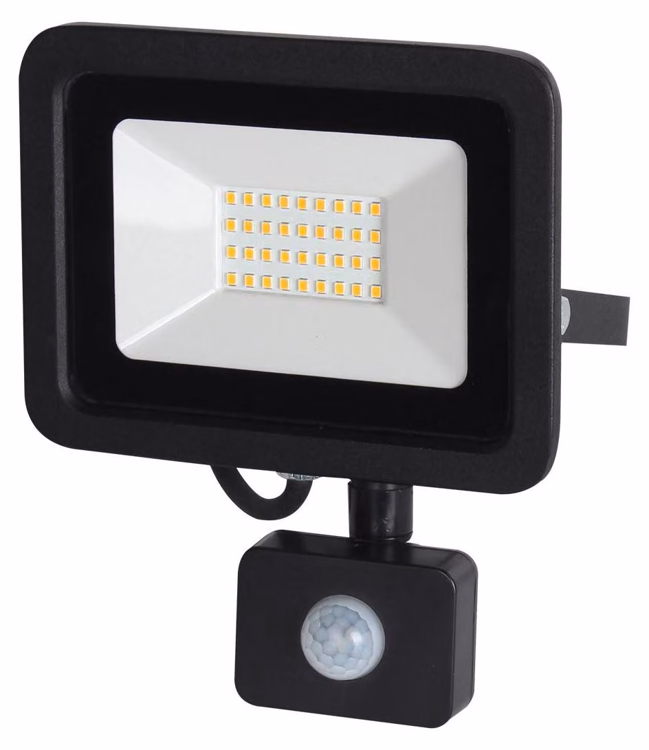 Alcapower Proiettore LED 30W 2550lm 4000K Luce Naturale con Sensore di Movimento PIR IP65 IK10 - Illuminazione Esterna ad Alta Efficienza