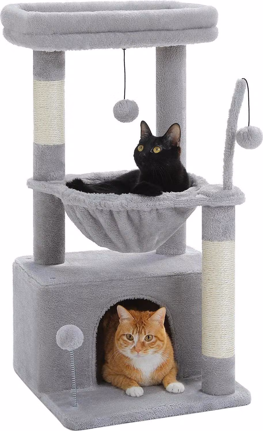 Albero per gatti, Accogliente condo, Emozionante casa dei giochi, AMT0211GY, M