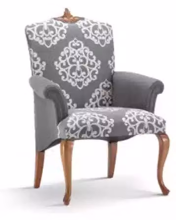 Sessel Wohnzimmer Design Elegantes Möbel Grau Klassisch 1 Sitzer Luxus