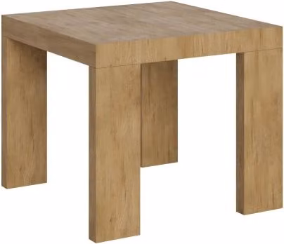 Tavolo allungabile moderno Itamoby in legno color quercia marrone L/P/H: 90 x 90 x 77 cm, estensibile fino a 246 cm