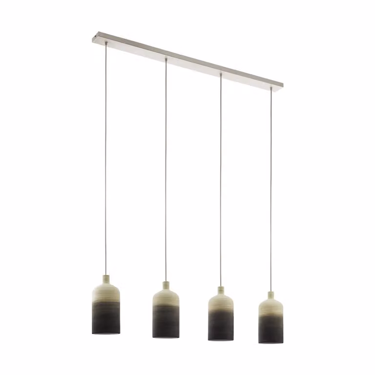EGLO Azbarren, montaggio fisso, beige, grigio, grigio, acciaio, Vetroceramica, marrone