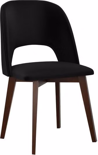 Sedia da pranzo imbottita AFTON 7 - noce / nero