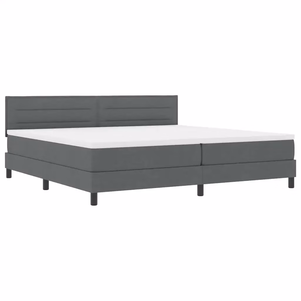 Letto a molle vidaXL con strisce LED e porta USB, Grigio, L/P/H: 200 x 200 x 88 cm – 2