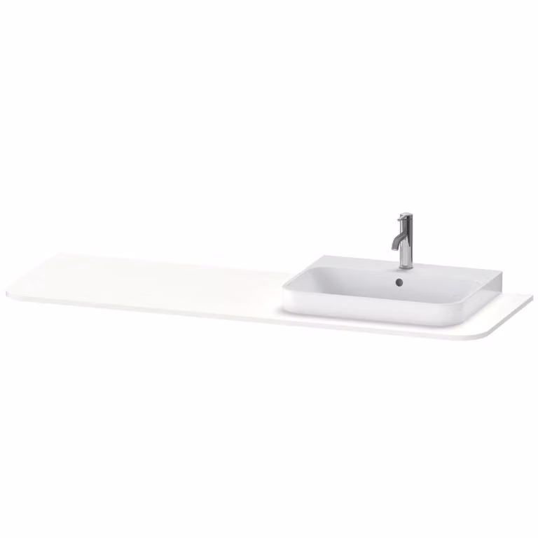 Console Duravit Happy D.2 Plus, 1600x550 mm, 1 découpe à droite, pour meuble sous-lavabo HP4944, HP4963, HP4973, HP031HR3636, HP031HR3636