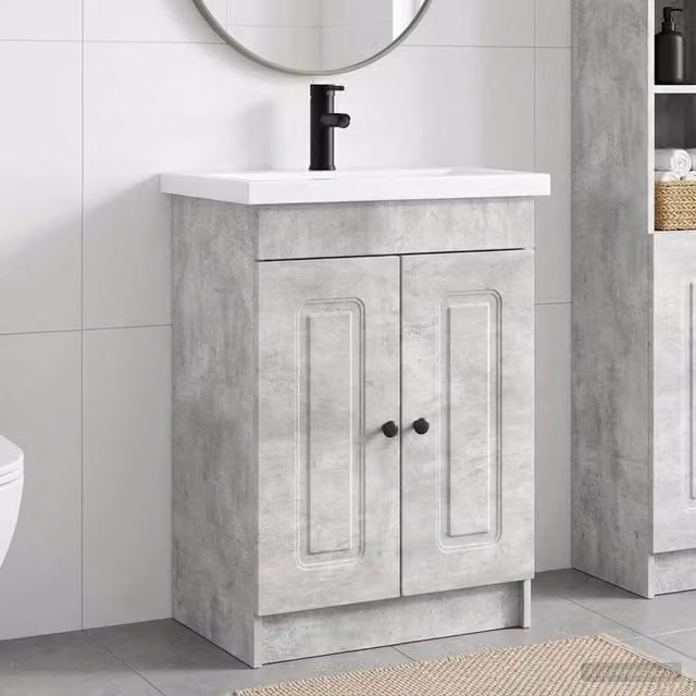 Set di mobili per il bagno Grigio Cemento 78,5 x 37,5 x 81 cm 3404177