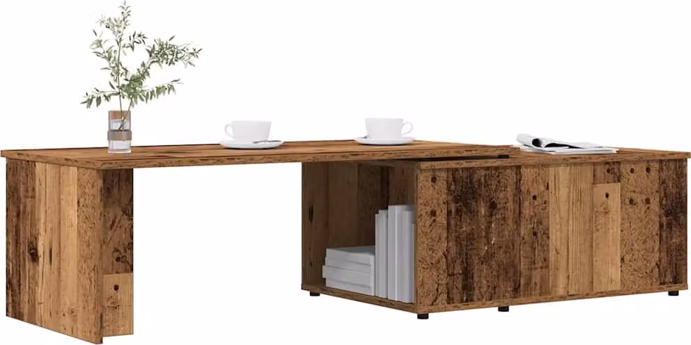 Maison Exclusive - Tavolino effetto legno antico 150x50x35 cm Materiale ligneo