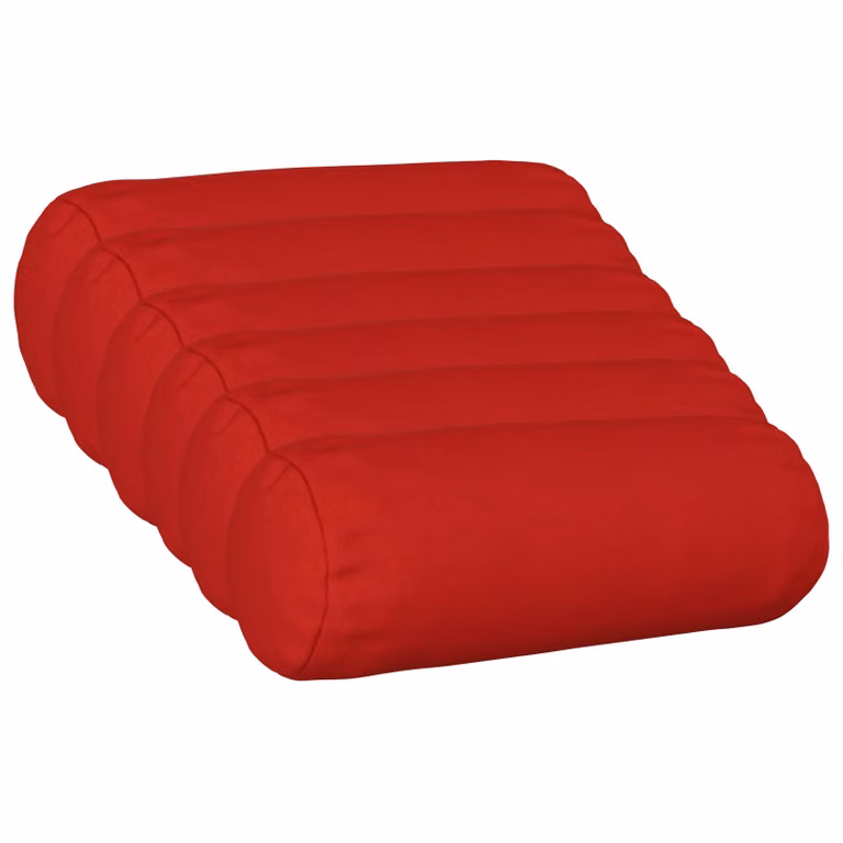 Set di 6 federe vidaXL HEERLEN rosse in tessuto di poliestere, forma ovale, Ø 15 x 40 cm