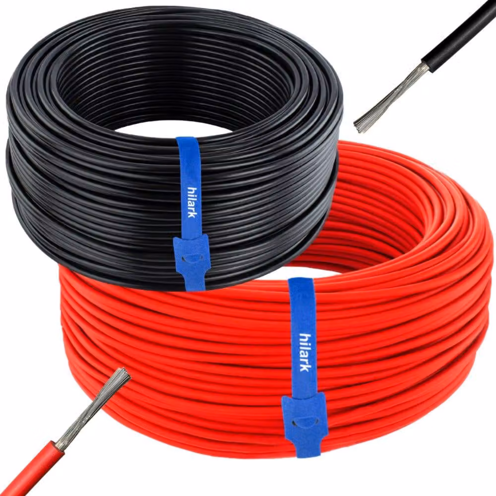 Set di cavi solari: 75 m rosso + 75 m nero, 1x6 mm2