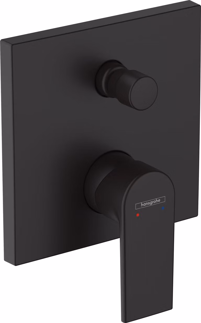 Miscelatore per vasca hansgrohe da incasso Vernis Shape set finito nero opaco, 1 pz.