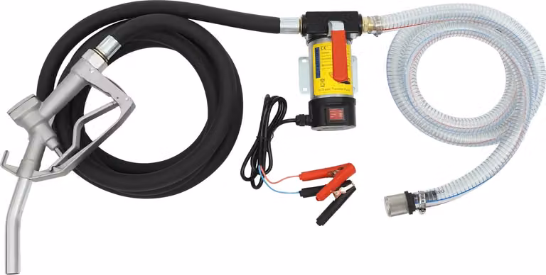 Pompa diesel, portata elevata 45 l/min, design resistente in ghisa, argento