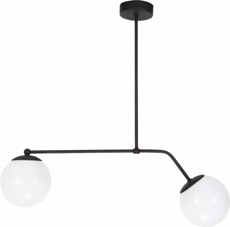 Lampada da soffitto con paralume nero e sfere di vetro CALIPSO 13-828