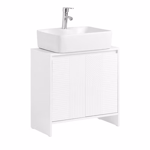 SoBuy Mobile Sottolavabo per Bagno Salvaspazio con Ripiani Regolabili