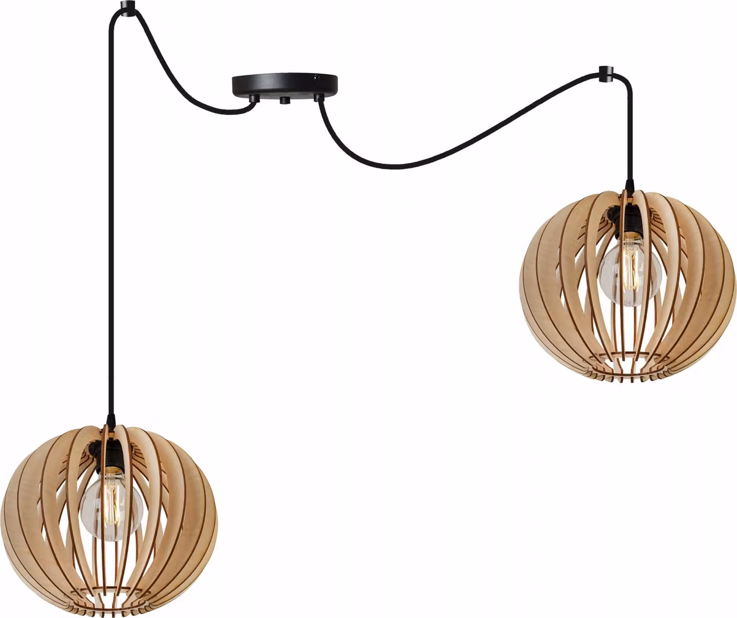 Moderna Lampada A Sospensione A Led In Legno