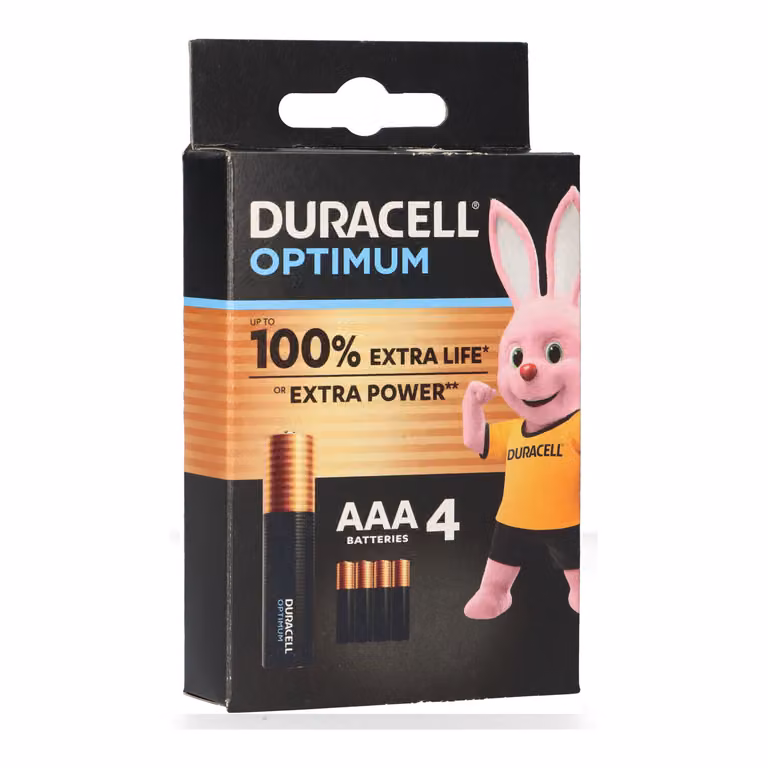 Duracell Optimum Aaa B4 4 Pile Blister