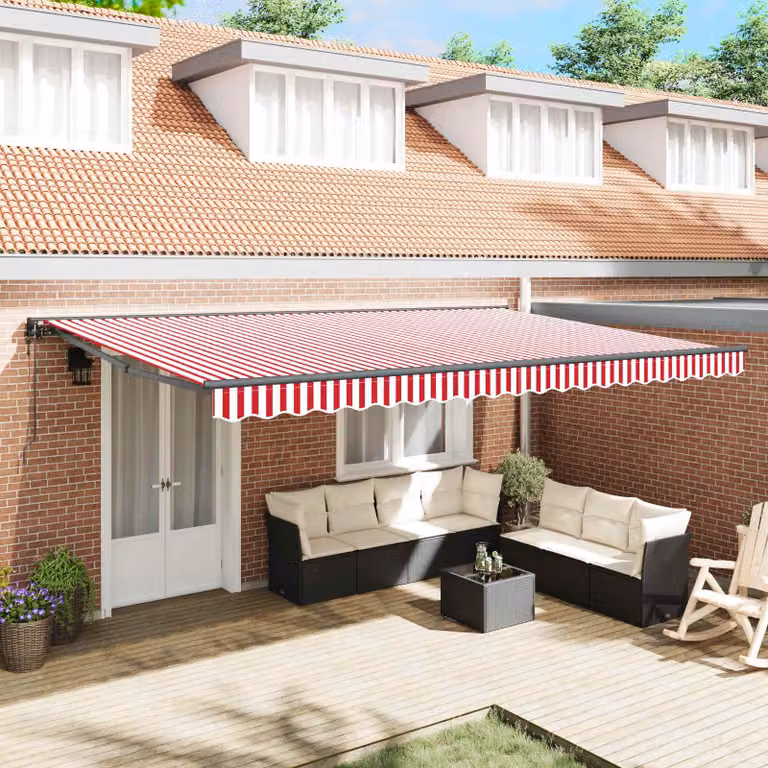 Maison Exclusive - Telaio per tenda da sole rosso e bianco 500 x 300 cm