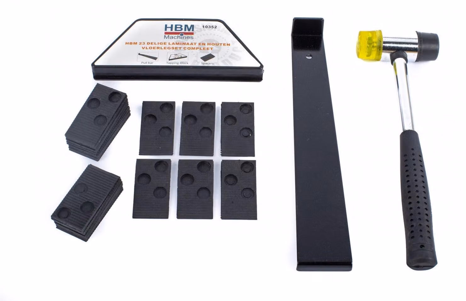 Set-kit per la posa e il fissaggio di parquet laminato e in legno, con 20 distanziatori pavimento, 23 pezzi Hbm Machines Olanda