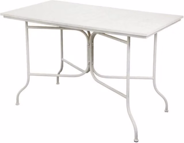 Tavolo consolle rettangolare in metallo bianco VACCHETTI L/P/H: 120 x 65 x 76 cm