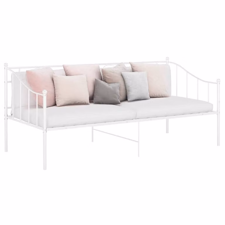 vidaXL Telaio Divano Letto Pieghevole in Metallo Bianco L 200 x P 90 cm