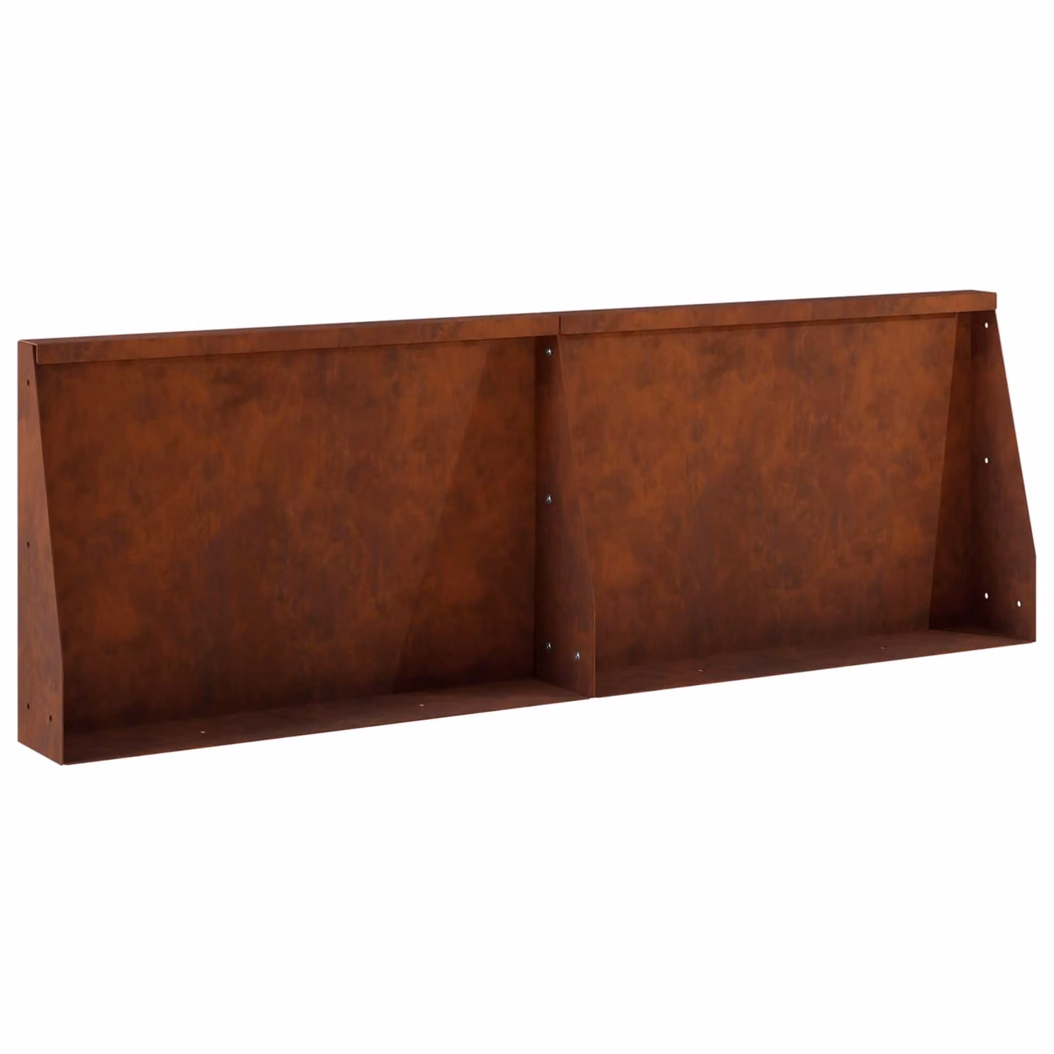 Set di 2 pezzi di aiuole rialzate vidaXL in acciaio Corten color marrone, L: 60 cm, P: 12 cm, H: 40 cm