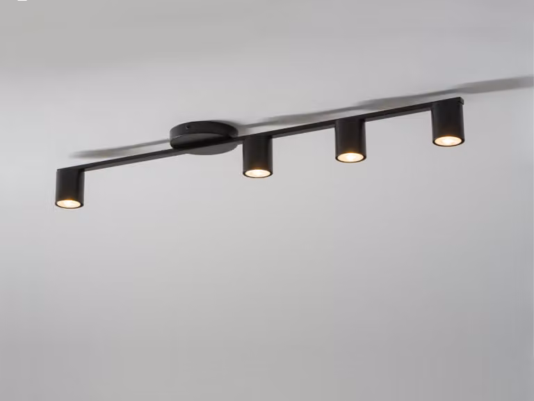 Moderna lampada da soffitto decorativa nera a quattro spot 4xGU10 25W Sky Sigma Lighting